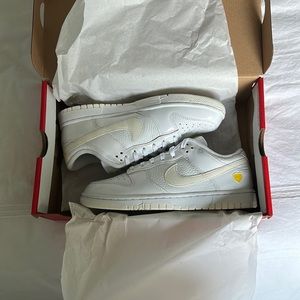 Nike Women’s dunks Valentine’s day - Yellow and Gold